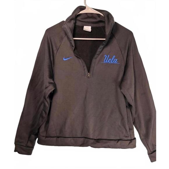 Nike Women's UCLA Half Zip Short Gray Cozy Sweatshirt Size Medium - Picture 2 of 9